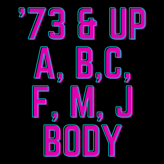 &#39;73+ A, B, C, F, M, J-Body